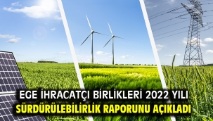 Ege İhracatçı Birlikleri 2022 yılı Sürdürülebilirlik Raporunu açıkladı