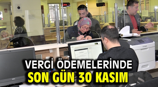 Vergi ödemelerinde son gün 30 Kasım