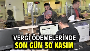 Vergi ödemelerinde son gün 30 Kasım