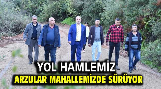 Yol hamlemiz Arzular mahallemizde sürüyor