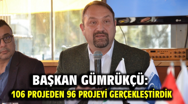 Başkan Gümrükçü: 106 projeden 96 projeyi gerçekleştirdik