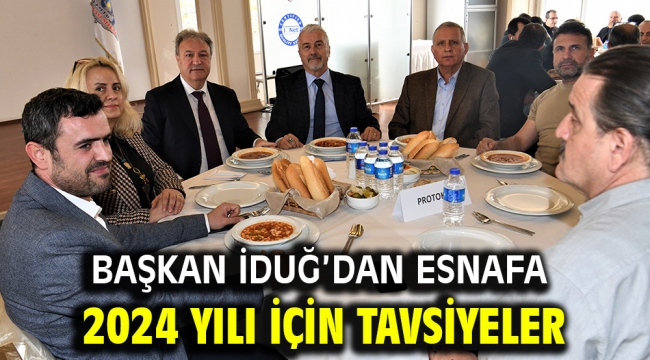 Başkan İduğ'dan esnafa 2024 yılı için tavsiyeler