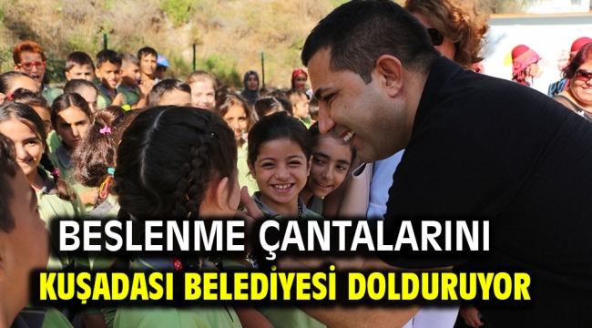 BESLENME ÇANTALARINI KUŞADASI BELEDİYESİ DOLDURUYOR 