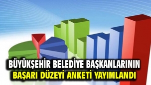 Büyükşehir belediye başkanlarının başarı düzeyi anketi yayımlandı