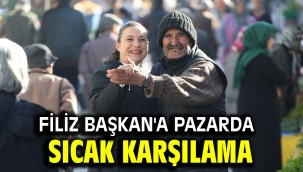 Filiz Başkan'a pazarda sıcak karşılama