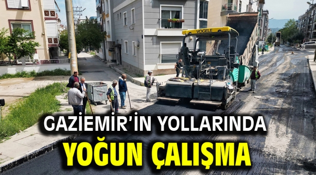 Gaziemir'in yollarında yoğun çalışma