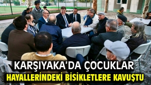 Karşıyaka'da çocuklar hayallerindeki bisikletlere kavuştu