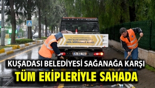 Kuşadası Belediyesi Sağanağa Karşı Tüm Ekipleriyle Sahada
