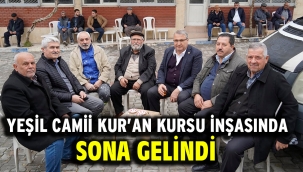 Yeşil Camii Kur'an Kursu İnşasında Sona Gelindi