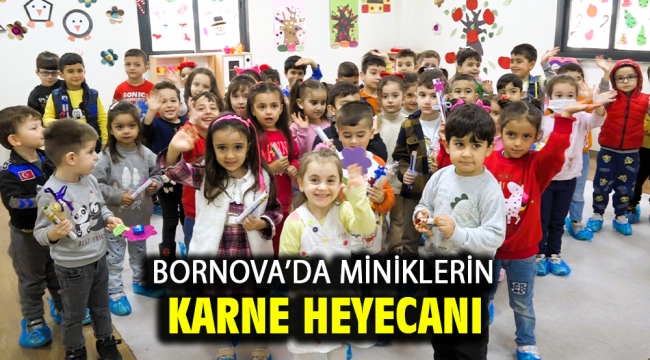 Bornova'da miniklerin karne heyecanı