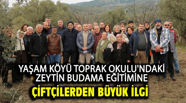 Yaşam Köyü Toprak Okulu'ndaki Zeytin Budama Eğitimine Çiftçilerden Büyük İlgi