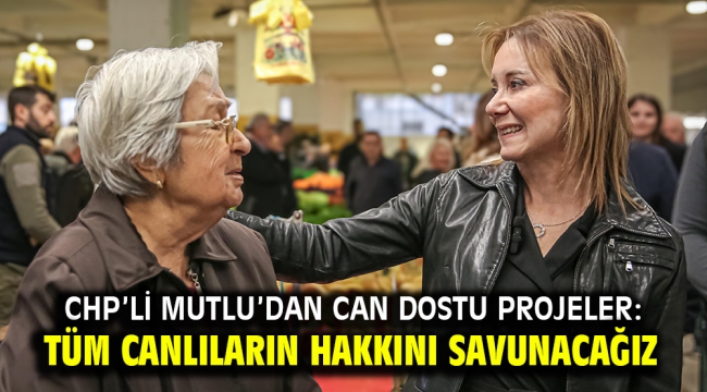 CHP'li Mutlu'dan can dostu projeler: Tüm canlıların hakkını savunacağız