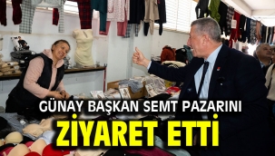 Günay Başkan Semt Pazarını Ziyaret Etti