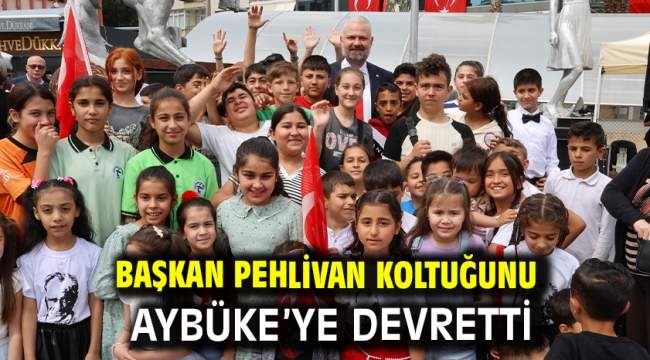 Başkan Pehlivan koltuğunu Aybüke'ye devretti