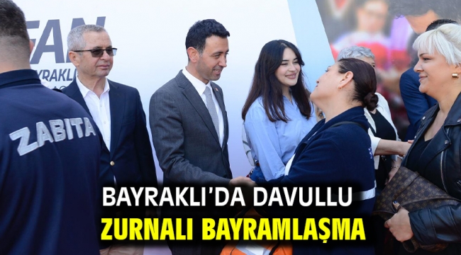 Bayraklı'da davullu zurnalı bayramlaşma