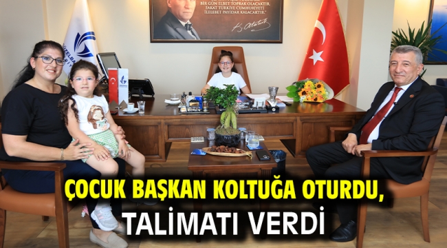 Çocuk Başkan Koltuğa Oturdu, Talimatı Verdi