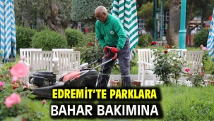 Edremit'te parklara bahar bakımına