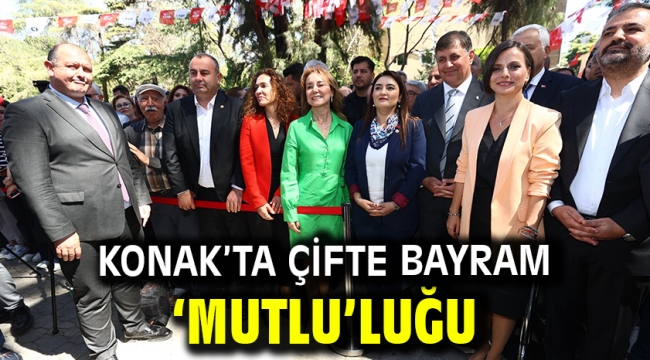 Konak'ta çifte bayram 'Mutlu'luğu