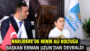 Narlıdere'de Minik Ali Koltuğu Başkan Erman Uzun'dan Devraldı