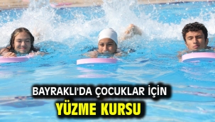 Bayraklı Belediyesi'nden çocuklara yüzme kursu