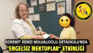 Edremit Remzi Molvalıoğlu Ortaokulu'nda "Engelsiz Mektuplar" etkinliği