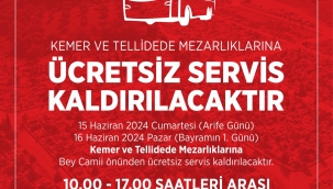 EFELER'DEN MEZARLIK ZİYARETLERİNE ÜCRETSİZ ULAŞIM DESTEĞİ
