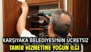 Karşıyaka Belediyesi'nin ücretsiz tamir hizmetine yoğun ilgi