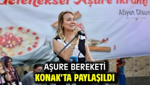 Aşure bereketi Konak'ta paylaşıldı