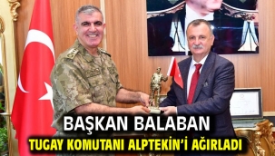 Başkan Balaban Tugay Komutanı Alptekin'i Ağırladı