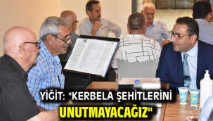Yiğit: "Kerbela şehitlerini unutmayacağız"