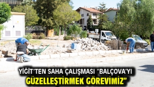 Yiğit'ten saha çalışması "Balçova'yı güzelleştirmek görevimiz"