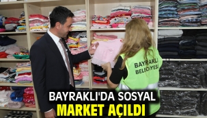 Bayraklı'da sosyal market açıldı