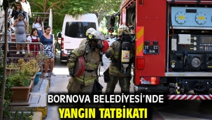 Bornova Belediyesi'nde yangın tatbikatı