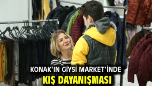 Konak'ın Giysi Market'inde kış dayanışması