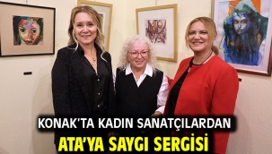 Konak'ta kadın sanatçılardan Ata'ya Saygı sergisi