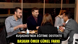 KUŞADASI'NDA EĞİTİME DESTEKTE BAŞKAN ÖMER GÜNEL FARKI