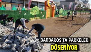 Barbaros'ta Parkeler Döşeniyor