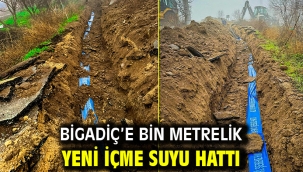 Bigadiç'e bin metrelik yeni içme suyu hattı