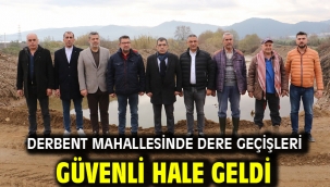 Derbent Mahallesinde dere geçişleri güvenli hale geldi