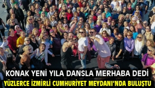 Konak yeni yıla dansla merhaba dedi Yüzlerce İzmirli Cumhuriyet Meydanı'nda buluştu