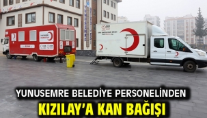 Yunusemre Belediye Personelinden Kızılay'a Kan Bağışı