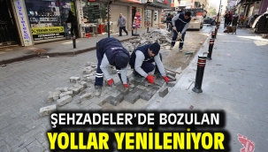 Şehzadeler'de Bozulan Yollar Yenileniyor