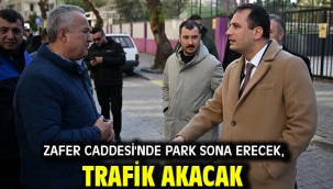 Zafer Caddesi'nde park sona erecek, trafik akacak