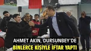 Ahmet Akın, Dursunbey'de binlerce kişiyle iftar yaptı