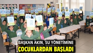 Başkan Akın, su yönetimine çocuklardan başladı 