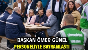 BAŞKAN ÖMER GÜNEL PERSONELİYLE BAYRAMLAŞTI