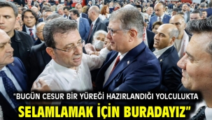 "Bugün cesur bir yüreği hazırlandığı yolculukta selamlamak için buradayız" 