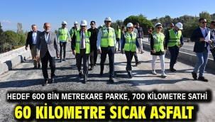Hedef 600 Bin Metrekare Parke, 700 Kilometre Sathi 60 Kilometre Sıcak Asfalt