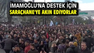 İmamoğlu'na destek için Saraçhane'ye akın ediyorlar
