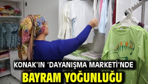Konak'ın 'dayanışma marketi'nde bayram yoğunluğu